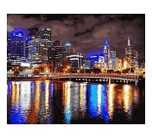 Фото Картина за номерами "Нічний Мельбурн. Австралія" 40х50см, Babylon VP729
