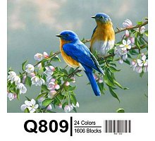 Фото Картина за номерами "Пташки на яблуні" 40х50см, Mariposa Q809