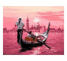 Фото Картина за номерами "Рожевий захід сонця Венеції" 40х50см, Babylon VP554