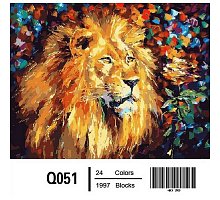 Фото Картина за номерами "Чудовий лев" 40х50см, Mariposa Q051