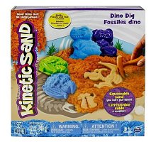 Фото Kinetic Sand Dino - пісок для творчості, коричневий, блакитний, 340 г, Wacky-tivities, 71415Dn