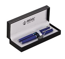Фото Комплект ручок Regal (перова + роллер) в подарунковому футлярі, фіолетовий (R82220.L.RF)
