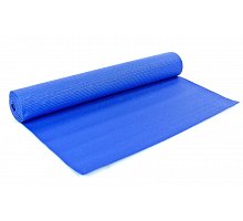 Фото Килимок для фітнесу Yoga mat PVC 4мм із фіксуючою гумкою YG-2774(B) (1,73м x 0,61м x 4мм, синій)