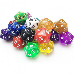 Кубик игральный РПГ D20, 1 шт (g7dD20)