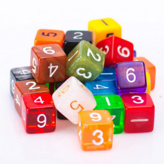 Кубик игральный РПГ D6, 1 шт (g7dD6)