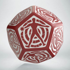Кубик RPG D12 Red & white Hit Location Die (1 шт). Q WORKSHOP (12HIT03)