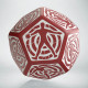 Кубик RPG D12 Red & white Hit Location Die (1 шт). Q WORKSHOP (12HIT03)