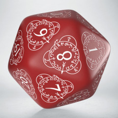 Кубик RPG D20 Level Counter Red & white Die (1 шт). Q WORKSHOP (20LEV03)