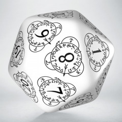 Кубик RPG D20 Level Counter White & black Die (1 шт). Q WORKSHOP (20LEV02)