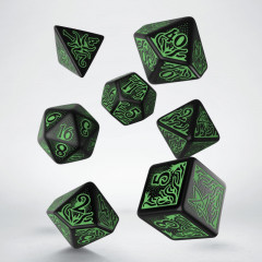 Кубики RPG Call of Cthulhu 7th Edition Black & green Dice Set. Q WORKSHOP (SCTR06)