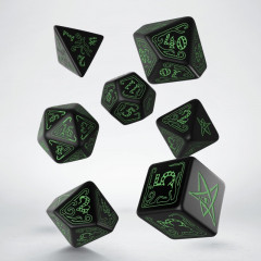 Кубики RPG Call of Cthulhu Black & green Dice Set. Q WORKSHOP (SCTH02)