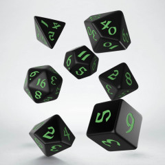 Кубики RPG Classic Runic Black & green Dice Set. Q WORKSHOP (SCLR02)