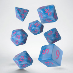 Кубики RPG Classic Runic Glacier & pink Dice Set. Q WORKSHOP (SCLR13)