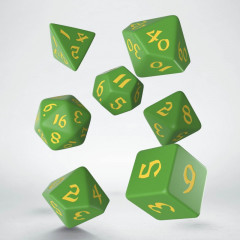 Кубики RPG Classic Runic Green & yellow Dice Set. Q WORKSHOP (SCLR12)