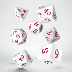 Кубики RPG Classic Runic White & red Dice Set. Q WORKSHOP (SCLR04)