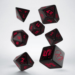 Кубики RPG Cyberpunk Red Dice Set. Blood over Chrome. Q WORKSHOP (SCPU01)