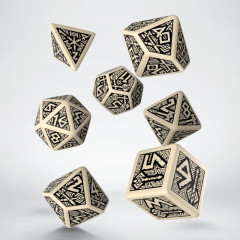 Кубики RPG Dwarven Beige & black Dice Set. Q WORKSHOP (SDWA01)