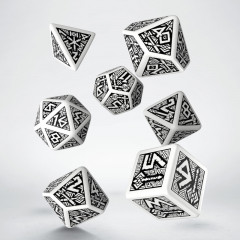 Кубики RPG Dwarven White & black Dice Set. Q WORKSHOP (SDWA02)