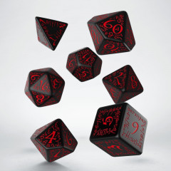 Кубики RPG Elvish Black & red Dice Set. Q WORKSHOP (SELV06)