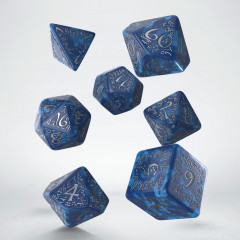 Кубики RPG Elvish Cobalt & Silver Dice Set. Q WORKSHOP (SELV10)