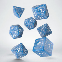Кубики RPG Elvish Glacier & white Dice Set. Q WORKSHOP (SELV09)