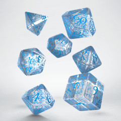 Кубики RPG Elvish Translucent & blue Dice Set. Q WORKSHOP (SELV08)