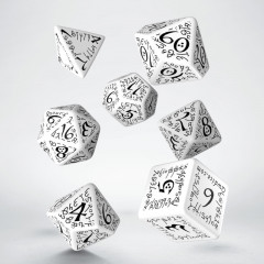 Кубики RPG Elvish White & black Dice Set. Q WORKSHOP (SELV02)