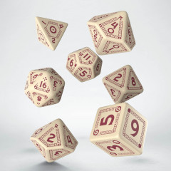 Кубики RPG RuneQuest Beige & burgundy Dice Set. Q WORKSHOP (SRQU02)