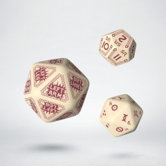 Кубики RPG RuneQuest Beige & burgundy Expansion 3 Dice Set. Q WORKSHOP (SRQE02)