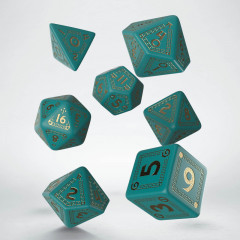 Кубики RPG RuneQuest Turquoise & gold Dice Set. Q WORKSHOP (SRQU03)