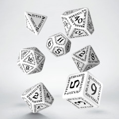 Кубики RPG Runic White & black Dice Set. Q WORKSHOP (SRUN02)