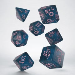 Кубики RPG Sparkling Llama Dice Set (Glittering dark blue & pink). Q WORKSHOP (SLLA01)