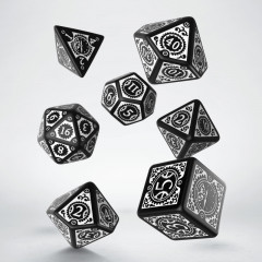 Кубики RPG Steampunk Clockwork Black & White Dice Set. Q WORKSHOP (SSTC01)