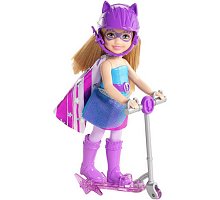 Фото Лялька Челсі у фіолетовому з самокатом, серія Суперпринцеса, Barbie, Mattel, у фіолетовому, CDY68-1
