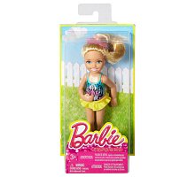 Фото Лялька Челсі у купальнику, Barbie, Mattel, жовта спідниця, DGX40-1