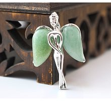 Фото Кулон "Ангел з кам'яними крилами" вставка Зелений авантюрин (9080015)