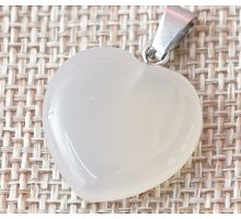 Фото Кулон кам’яний Серце Агат сірий 2x0,5x2 см (9170424)