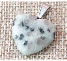 Фото Кулон кам’яний Серце Яшма Ківі 2x0,5x2 см (9170434)