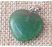 Фото Кулон кам’яний Серце Зелений авантюрин 2x0, 5x2 см (9170413)