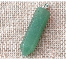Фото Кулон кам’яний шестигранний Зелений авантюрин 0,8x0,8x3,5 см (9170440)