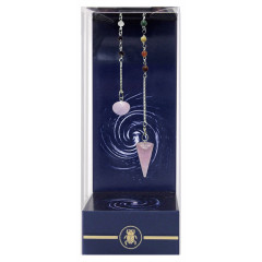 Маятник чакральний Рожевий кварц - Premium Rose Quartz Chakra. Lo Scarabeo (PEB25)