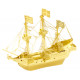 Металева збірна 3D модель Gold Golden Hind - Корабель Золота лань (золота), Metal Earth (MMS049G)