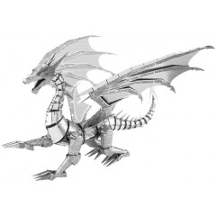 Металева збірна 3D модель Iconx - Silver Dragon (Срібний дракон), Metal Earth (ICX023)