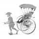 Металева збірна 3D модель Japanese Rickshaw (Японська Рікша), Metal Earth (MMS120)