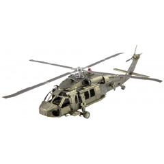 Металева збірна 3D модель Вертоліт Сікорський UH-60 Black Hawk (Чорний яструб), Metal Earth (MMS461)