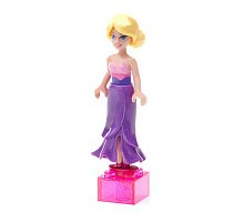 Фото Міні-фігурка Модниця, Fashion Barbie, Mega Bloks, фіолетове плаття, пояс серця, CNF71-3
