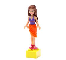 Фото Міні-фігурка Тереза на пляжі (Beach Teresa) Barbie, Mega Bloks, помаранчеве парео, CNF71-5