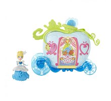 Фото Міні-лялька Попелюшка в наборі з каретою та аксесуарами, Маленьке королівство, Disney Princess Hasbro, B5345 (B5344)