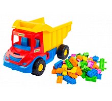 Фото Multi truck вантажівка з конструктором (червоно-синя кабіна), 38 см, Wader, 39221-2