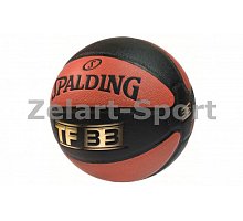 Фото М’яч баскетбольний Composite Leather №7 SPALDING 74491Z TF-33 Indoor/Outdoor (чорно-жовтогарячий)